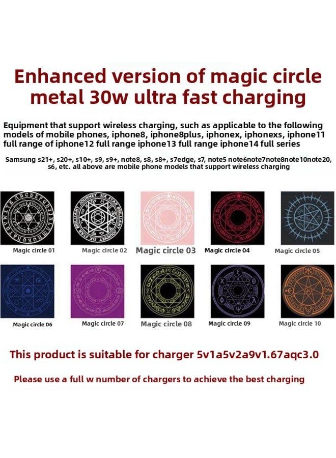 Magic Array Wireless Charger Metal 30W Fast Charge For Apple Android Mobile Phone With Wireless Function Universal-Color:30W Fast Charging Metal Magic Array 1 - Image 1