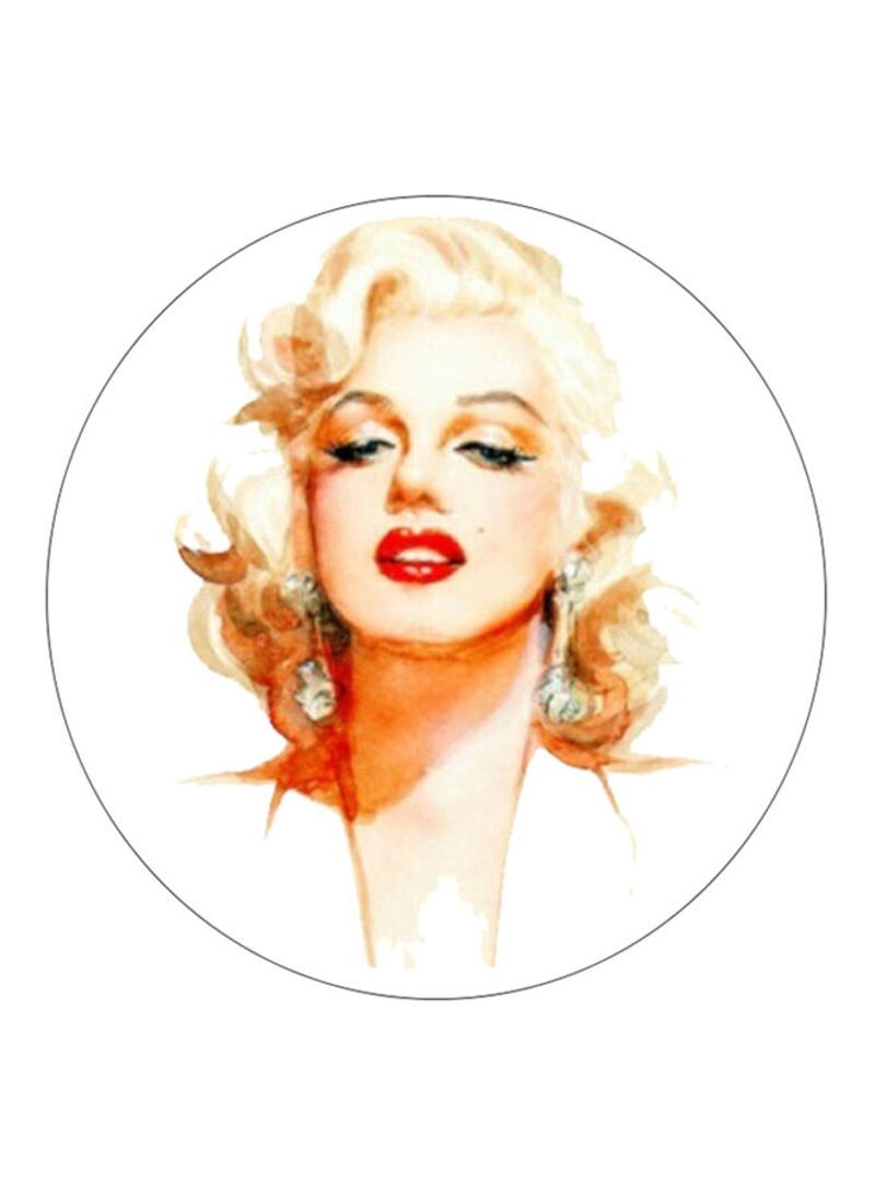 RKN Pop Art Printed Mouse Pad  Beige/Gold/White