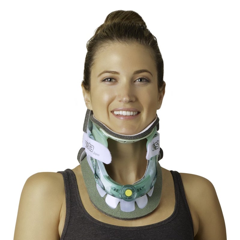 Aspen Vista Cervical Collar - 2-Piece Neck Brace for Restricting Cervical Motion -Relieves Neck Discomfort and Spine Pressure - Soft Cotton Padding - 6 Height Adjustments - Image 1