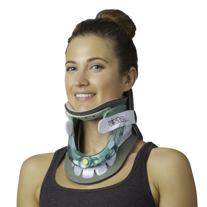 Aspen Vista Cervical Collar - 2-Piece Neck Brace for Restricting Cervical Motion -Relieves Neck Discomfort and Spine Pressure - Soft Cotton Padding - 6 Height Adjustments - Image 2