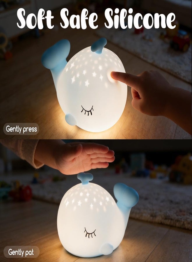LEDHOLYT Cute Night Light Gifts for Kids, 7 Colors Blue Whale Toys Cute Lamp,Soft Silicone Baby Night Light,Silicone Whale Rechargeable Nightlight for Kid Kawaii Room Decor - Image 5