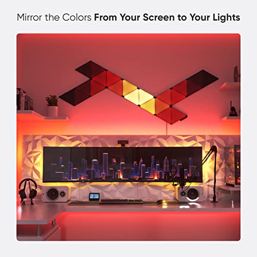 Nanoleaf Shapes WiFi and Thread Smart RGBW 16M+ Color LED Dimmable Gaming and Home Decor Wall Lights Smarter Kit - Image 5