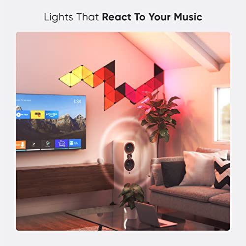 Nanoleaf Shapes WiFi and Thread Smart RGBW 16M+ Color LED Dimmable Gaming and Home Decor Wall Lights Smarter Kit - Image 4