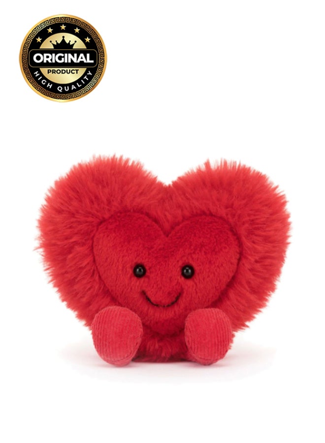 Jellycat دبدوب قلب أميزيبلز بيتي - لعبة محشوة ناعمة بأرجل كوردية، هدية عيد الحب لطيفة للأطفال والبالغين، مجموعة جليكات، 11 سم - Image 1