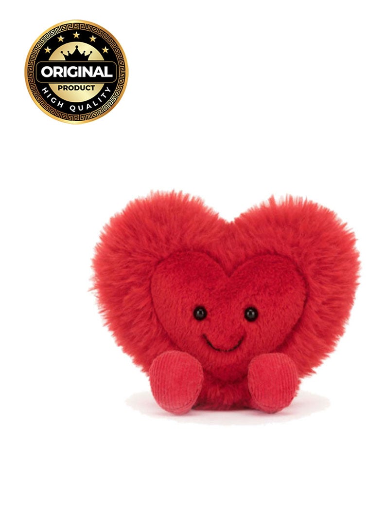 Jellycat دبدوب قلب أميزيبلز بيتي - لعبة محشوة ناعمة بأرجل كوردية، هدية عيد الحب لطيفة للأطفال والبالغين، مجموعة جليكات، 11 سم - Image 1