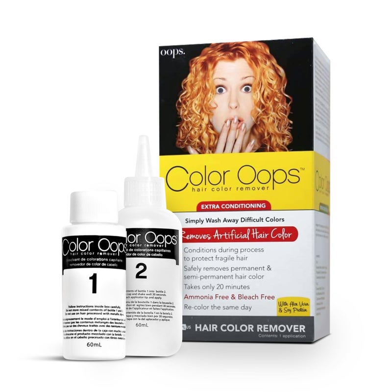 Color Oops Extra Conditioning Hair Color Remover, 1 Application, Hair Dye Remover Processes in 20 Minutes, Safely Removes Permanent u0026 Semi-Permanent Dye, Ammonia u0026 Bleach Free - Image 1