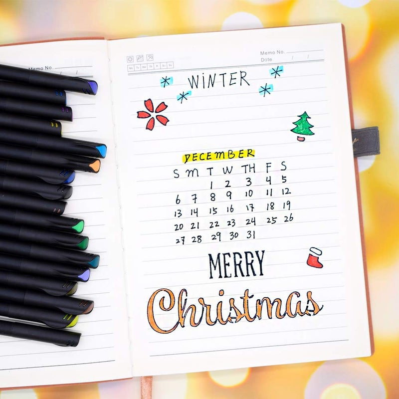 TWOHANDS Journal Pens,Colored Planner Pens,Fine Tip Pens,Fineliner,Fine Point Markers for Journaling,Writing,Coloring,Drawing,24 Colors 902171 - Image 3