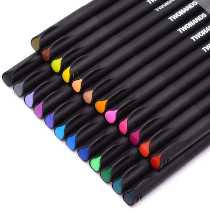 TWOHANDS Journal Pens,Colored Planner Pens,Fine Tip Pens,Fineliner,Fine Point Markers for Journaling,Writing,Coloring,Drawing,24 Colors 902171 - Image 1