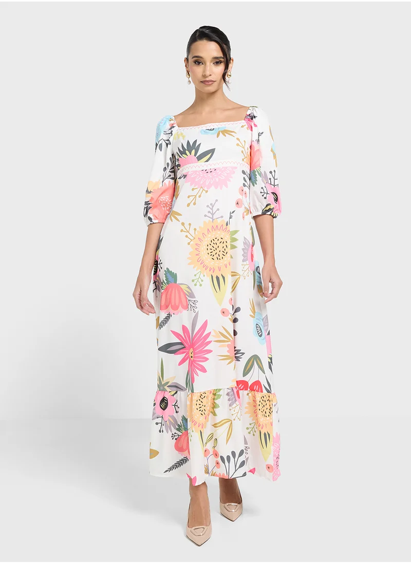 ايلا Floral Print Dress