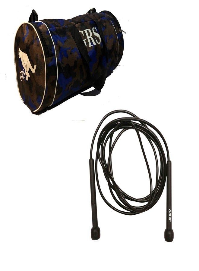 Grès GRS® SUPER_6 Skipping Rope (Black) & Gym Duffel Bag (Cameo) - Image 1