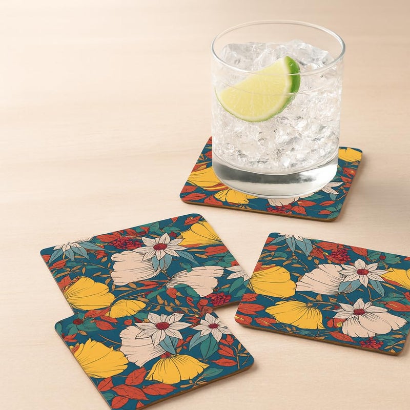 Nutcase حامل أدوات المائدة المصمم - حامل فضيات - منظم ملاعق وشوك وسكاكين مع قواعد معدنية متطابقة - أوراق الخريف - Image 2