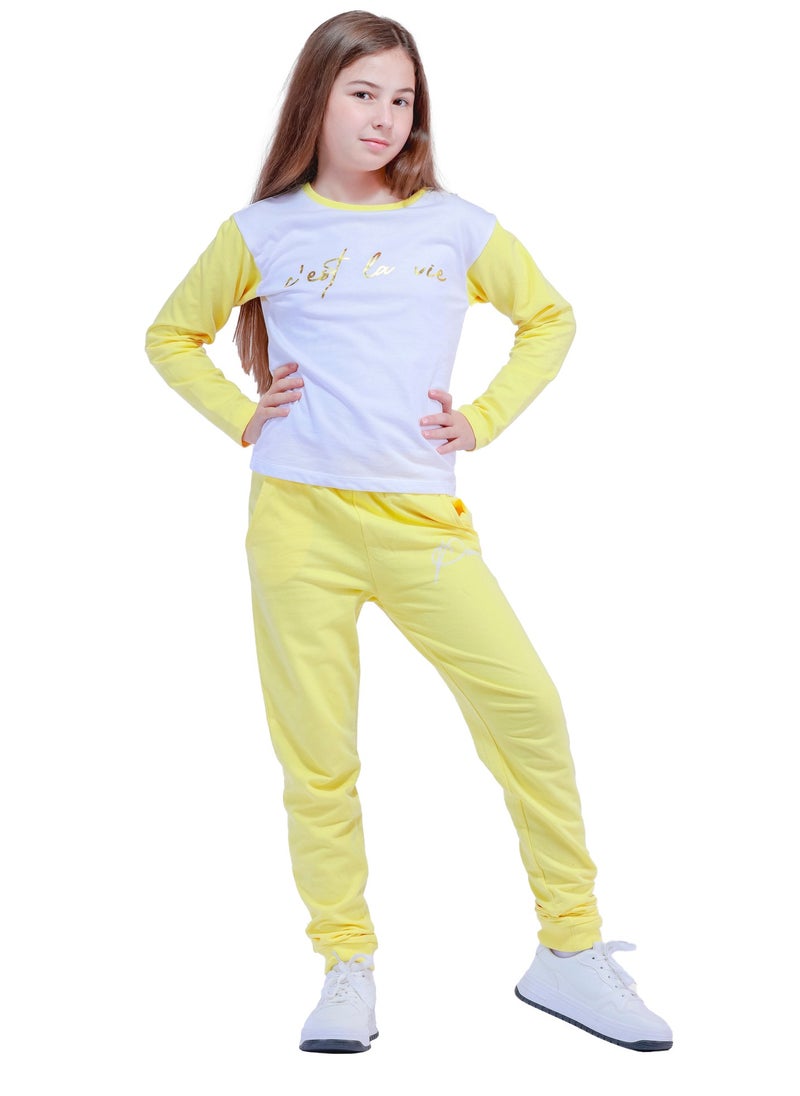 Nuego Fashion Girls Tshirt & Jogger Set Pure Cotton, Comfortable and Eco Friendly Age 8 - 14 Years - pzsku/ZC47C5DA5B086CFB0481DZ/45/_/1715608160/2c70cb48-0d6e-47b6-b5b0-cff01a10b185