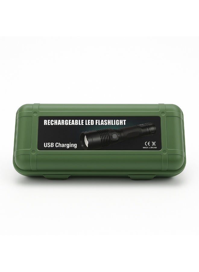 Akova Rechargeable LED Flashlight with USB Charging – Portable, High Power Light for Camping & Outdoor Use - Image 5