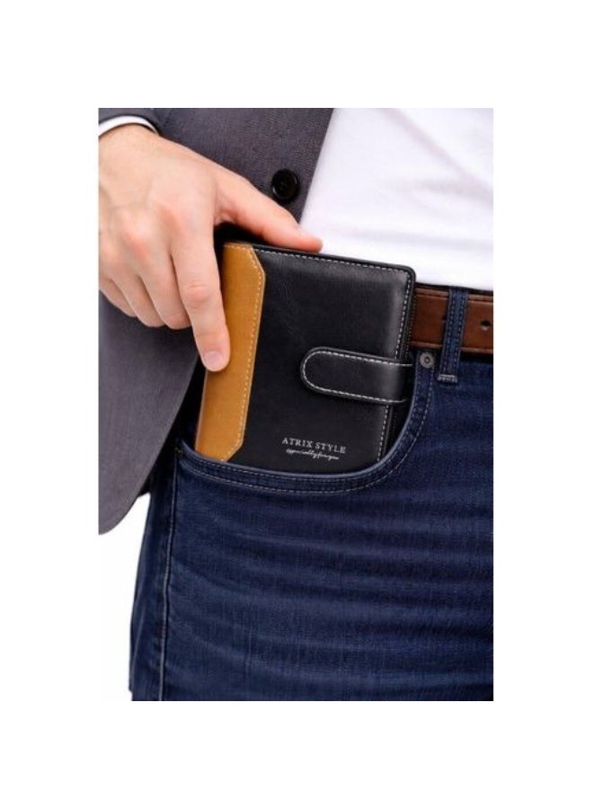 zoba High-quality leather card holder and wallet - Black *Havana - Image 2