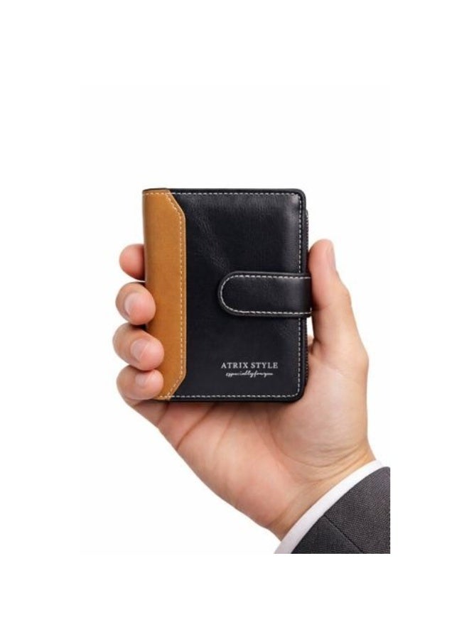 zoba High-quality leather card holder and wallet - Black *Havana - Image 3