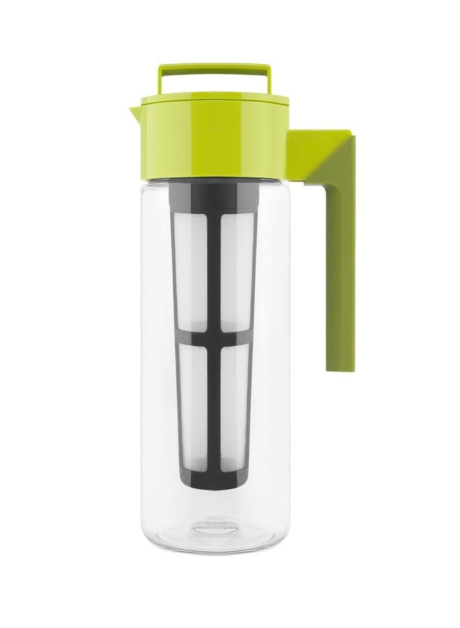Takeya Flash Chill Iced Tea Maker - Airtight & Durable Iced Tea Maker Jug with Silicone Carry Handle - Leak-Proof & Lightweight Tea Infuser with Patented Flash Chill Technology - 1 Quart, Avocado - Image 1