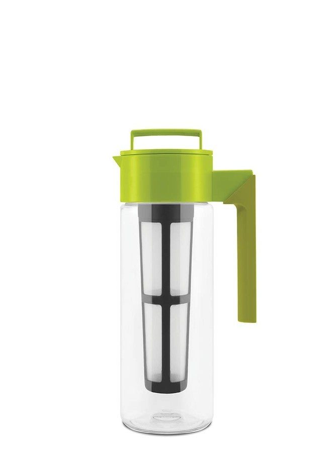 Takeya Flash Chill Iced Tea Maker - Airtight & Durable Iced Tea Maker Jug with Silicone Carry Handle - Leak-Proof & Lightweight Tea Infuser with Patented Flash Chill Technology - 1 Quart, Avocado - Image 2