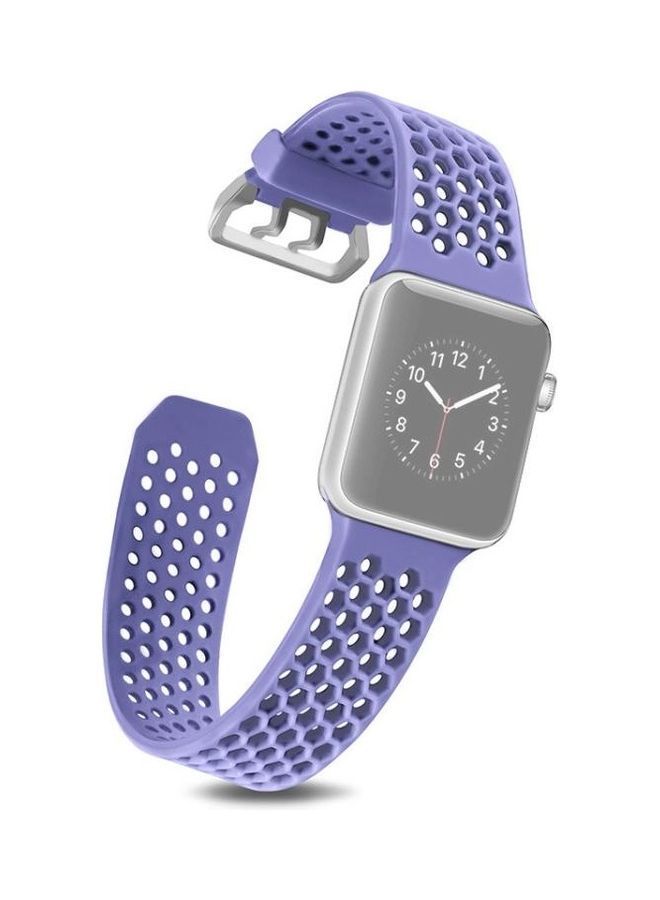 NIBEMINENT Honeycomb Replacement Wrist Strap For Apple Watch Series SE/6/5/4 44mm And 3/2/1 42mm Purple - Image 2