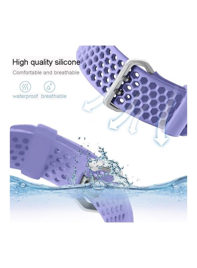 NIBEMINENT Honeycomb Replacement Wrist Strap For Apple Watch Series SE/6/5/4 44mm And 3/2/1 42mm Purple - Image 3
