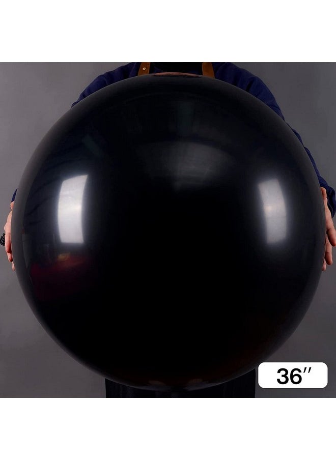 PartyWoo Black Balloons 4 Pcs 36 Inch Large Matte Black Balloons Big Black Balloons For Balloon Garland Or Arch As Party Decorations Birthday Decorations Retirement Party Decorations Blacky18  - Image 3