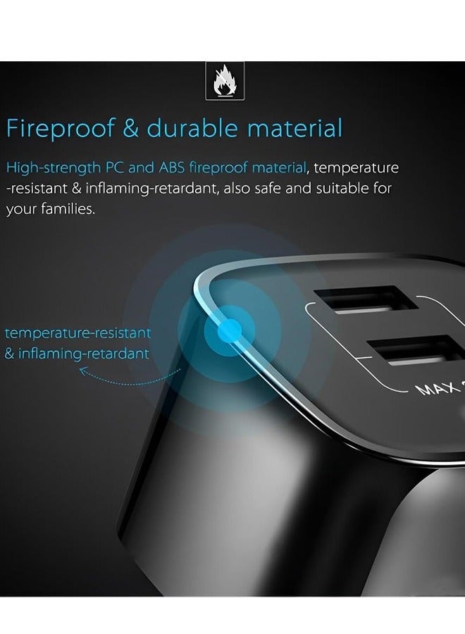 Taimi Dual USB Fast Charger Power multiple devices efficiently with this stylish and versatile charging solution in sleek black  - Image 4