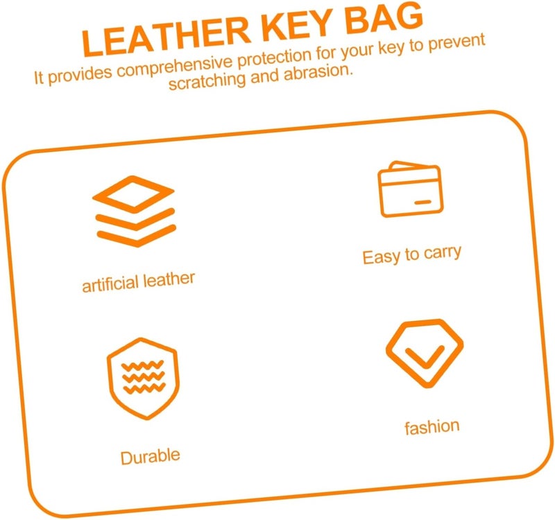 Car Key Organizer Key Storage Pouch Vehicle Key Bag Leather Key Holder Car Key Chain Keychain for - Image 3