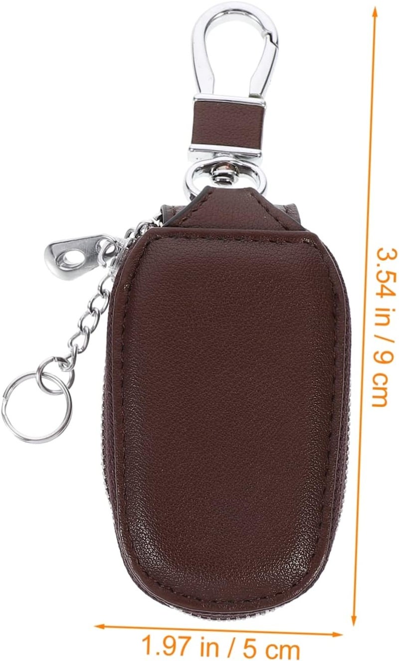 Car Key Organizer Key Storage Pouch Vehicle Key Bag Leather Key Holder Car Key Chain Keychain for - Image 2