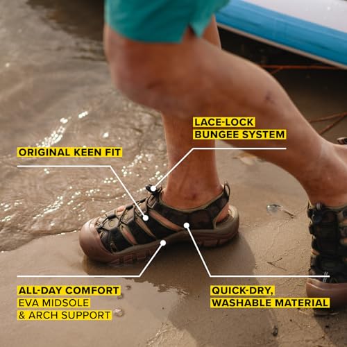 Keen صنادل مائية مغلقة للرجال من كين نيو بورت H2، مغناطيس/ناستورتيم، 11 أمريكي - Image 2