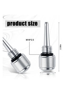 SYOSI 2 Pcs Magnetic Oil Dipstick for Inverter Generators, Aluminum Magnetic Dipstick Replacement with O Ring, Silver  - Image 2