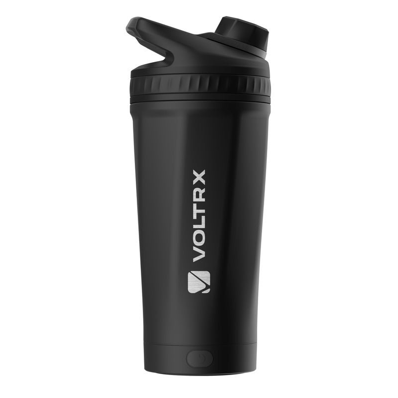 VOLTRX ChillMix Shaker Bottle Insulated Stainless Steel USB C Rechargeable Electric Protein Shake Mixer Shaker Cups for Protein Shakes and Meal Replacement Obsidian Black 16 oz - Image 2