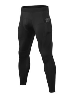 Men Quick Dry Breathable Elastic Running Trousers Black