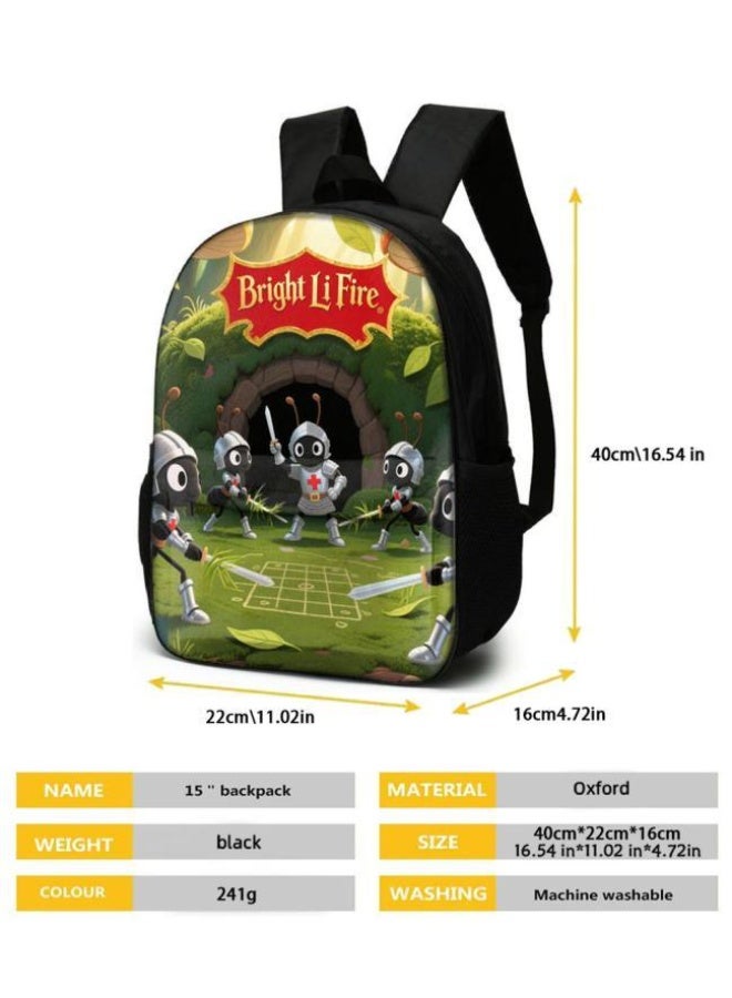 واضح من النار حقيبة كرتونية من ثلاث قطع، يسهل التعامل معها في مناسبات مختلفة (متوفرة للطلاب والأطفال والأصدقاء في النزهايات وتسلق الجبال والتعليم المدرسي وما إلى ذلك) | الكتفين + حقائب اليد + حقائب القرطاسية | موسم العودة إلى المدرسة / هدايا المهرجان - 20 - Image 5