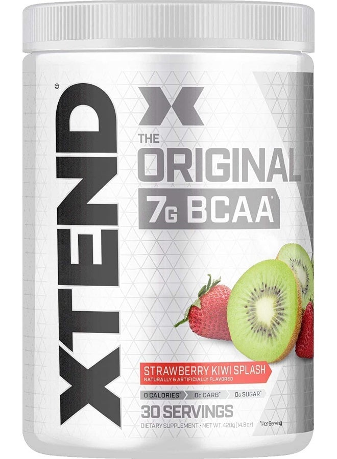 XTEND Original BCAA Powder Strawberry Kiwi Splash - ZERO CALORIE, ZERO CARB, ZERO SUGAR - Post Workout Muscle Recovery Drink with Amino Acids - 7g BCAAs for Men & Women - 30 Servings - Image 1