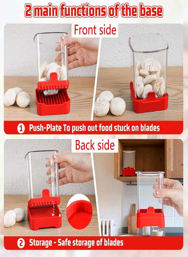 GENGCANG Upgraded Fruit Slicer Cup, Egg Slicers，Strawberry Slicer with Push Plate, Detachable Cup Slicer, Speed Fruit Slicer for Banana Grape Vegetables, Creative Strawberry Cutter Kitchen Gadget - Image 3