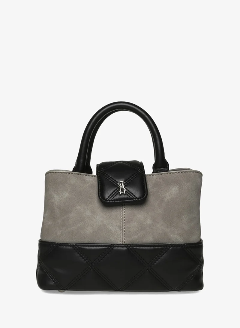 ستيف مادن Baster-S Grey Women's Colour-Block Mini Satchel Bag