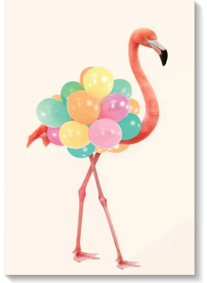 RYN Flamingo Wall Art Multicolour 40x60cm - Image 1