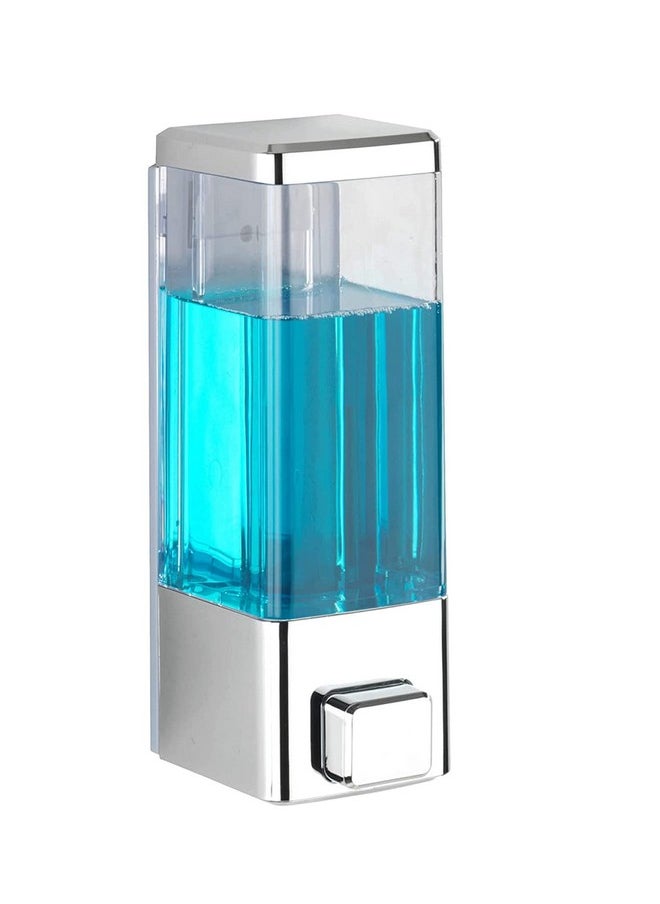 Kkd KKD® ABS Plastic Wall Mounted Chrome Finish Soap Dispenser, Leak-Free Multipurpose Liquid Dispenser for Hand Wash, Shampoo, Gel Dispenser for Bathroom/Basin/Kitchen Sink (350 ml)(Pack of 2)  - Image 2