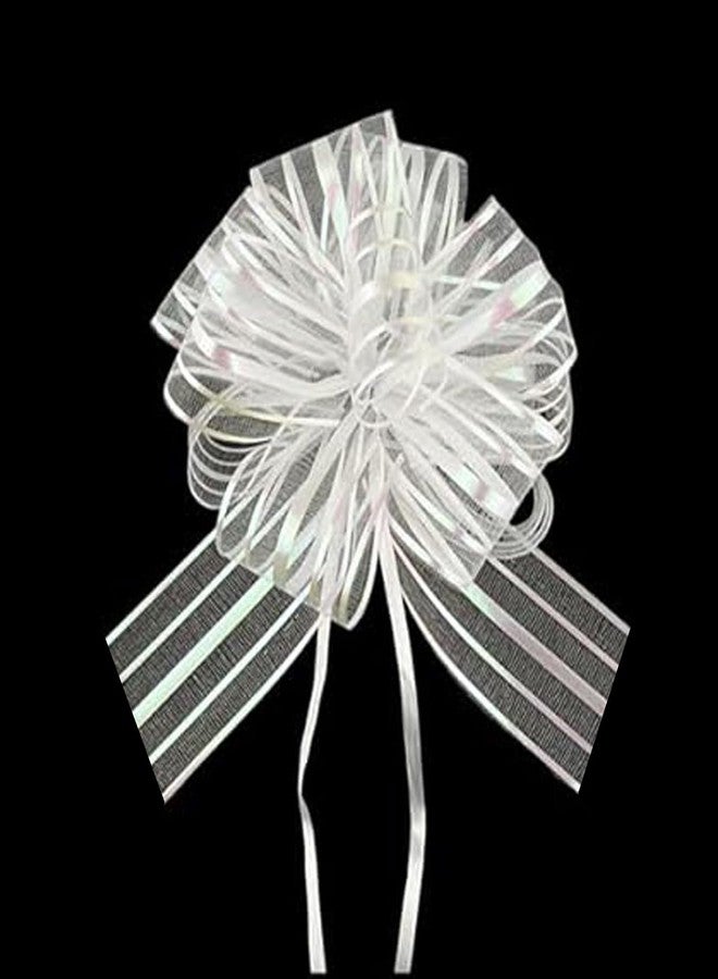 TIAMALL 8 Pcs 6 Inches Large Pull Bows, Bow for Gift Wrapping,Gift Bows for Presents (White - Image 1