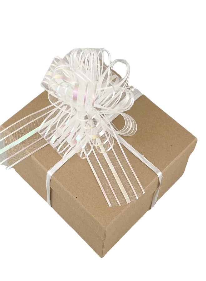 TIAMALL 8 Pcs 6 Inches Large Pull Bows, Bow for Gift Wrapping,Gift Bows for Presents (White - Image 3