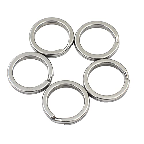 DGOL 100pcs 0.6 inch (15mm) Small Size 304 Stainless Steel Keychain Hooks Mini Chain Cord Flat Key Rings Clasp - Image 2