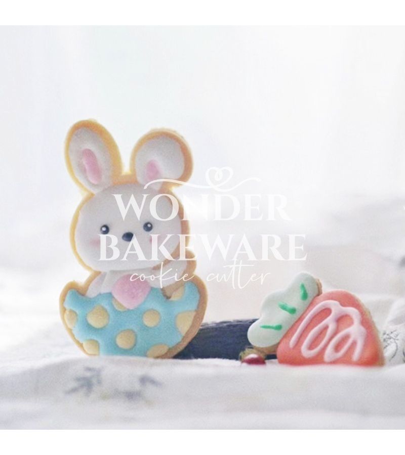 Easter Rabbit Shaped Cookie Cutters With Egg And Bunny Designs For Baking - Image 5