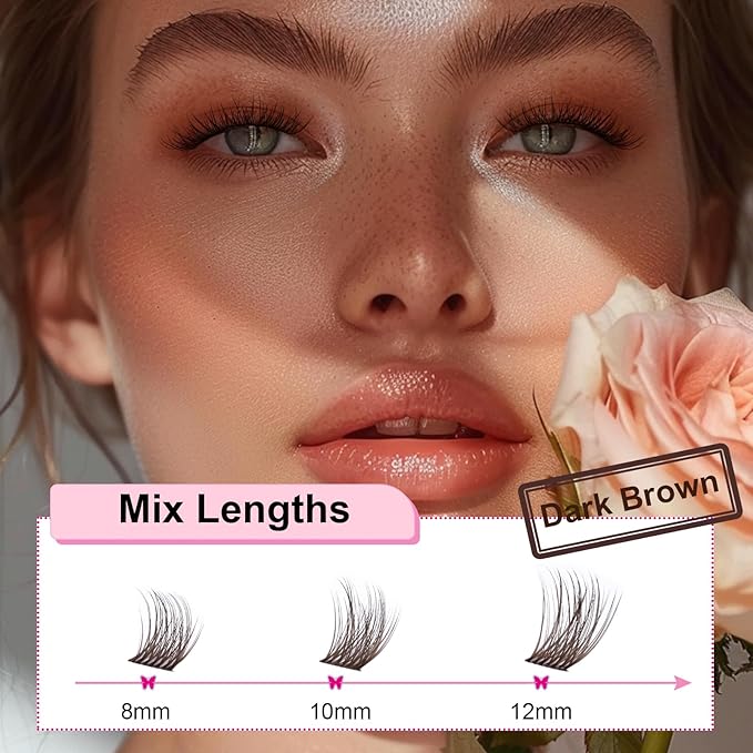 EMEDA 30 Pairs Practice Lashes for Eyelash Extensions Supplies Training Eye Lash Strips Self Adhesive Mimic Natural Eyelash in 7 Bulks by EMEDA - Image 3