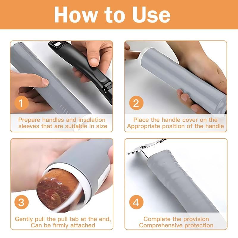 SUNNIFA Silicone Pot Handle Cover Heat Resistant up to 250C Insulated Grip for Cast Iron Pans NonSlip Silicone Handle Holder 1 Pcs - Image 3