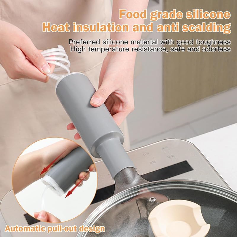 SUNNIFA Silicone Pot Handle Cover Heat Resistant up to 250C Insulated Grip for Cast Iron Pans NonSlip Silicone Handle Holder 1 Pcs - Image 4