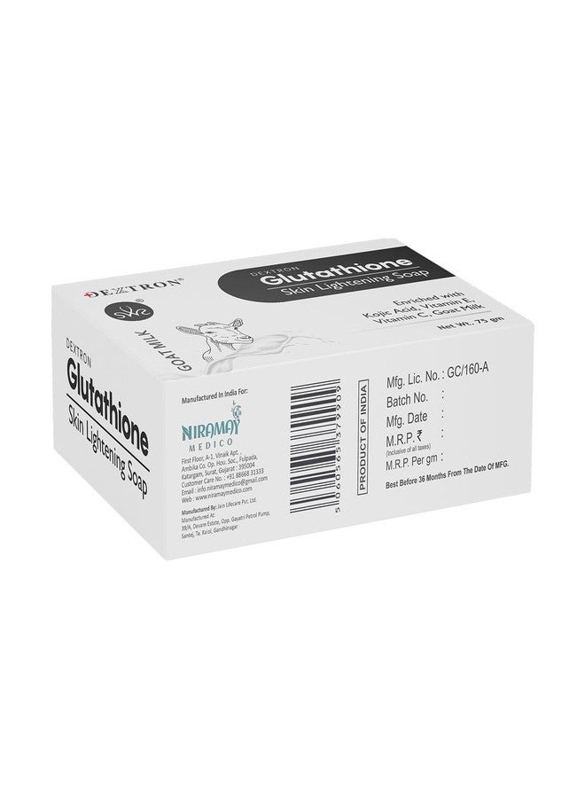 Dextron Glutathione Goat Milk Soap For Skin Whitening & Glow | Hydrating, Anti-Wrinkle, Paraben-Free (PACK OF 6) - Image 2