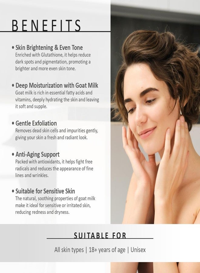 Dextron Glutathione Goat Milk Soap For Skin Whitening & Glow | Hydrating, Anti-Wrinkle, Paraben-Free (PACK OF 6) - Image 4