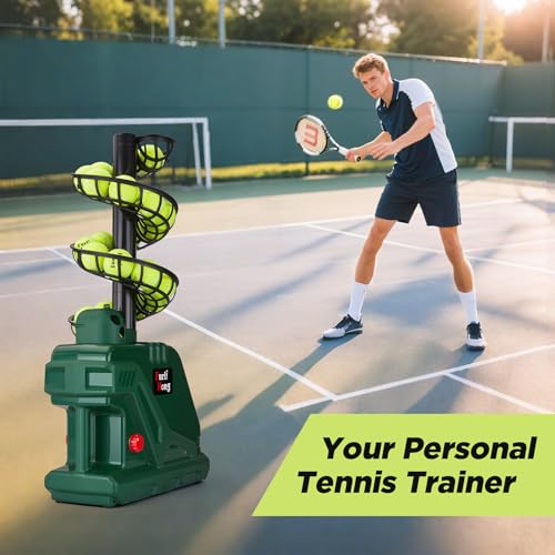 Furlihong 3819BH Portable Tennis Ball Machine – 5 Adjustable Angles, 2 Power Levels, 4 Serve Intervals, Up to 30 MPH, for All Skill Levels Training - Image 2