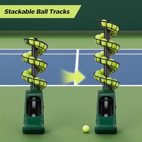 Furlihong 3819BH Portable Tennis Ball Machine – 5 Adjustable Angles, 2 Power Levels, 4 Serve Intervals, Up to 30 MPH, for All Skill Levels Training - Image 5
