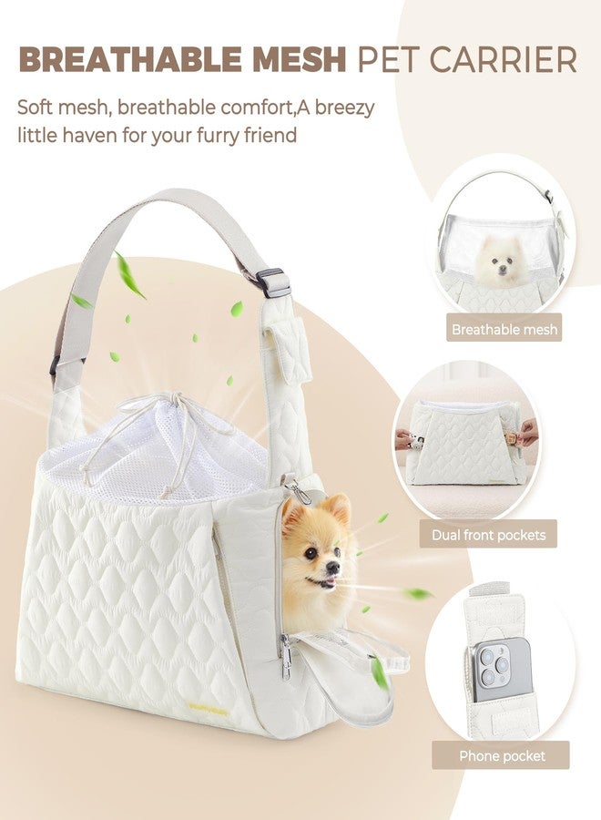 JourCraf Dog Carrier Sling for Small Dogs, Front Cat Sling & Cats Up to 15 lbs, Puppy Sling with Adjustable Strap Front Zipper Pocket, Double Safety Feature, Hands Free for Travel - Image 5