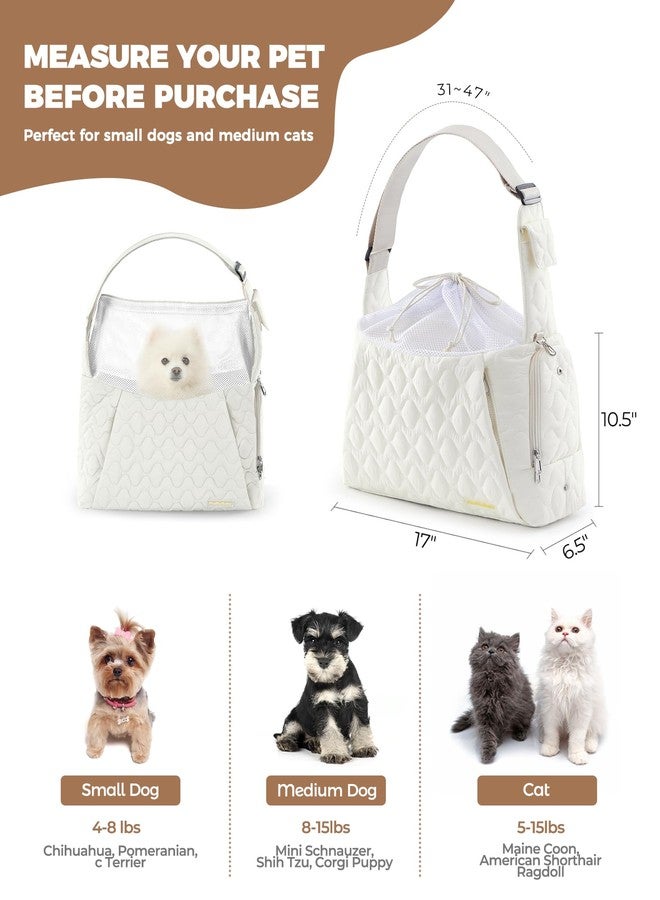 JourCraf Dog Carrier Sling for Small Dogs, Front Cat Sling & Cats Up to 15 lbs, Puppy Sling with Adjustable Strap Front Zipper Pocket, Double Safety Feature, Hands Free for Travel - Image 2